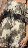 img 1 attached to Stylish Tie-Dye Off-Shoulder Rompers With Pockets For Women - Perfect Summer Jumpsuits review by Ronald Duguay