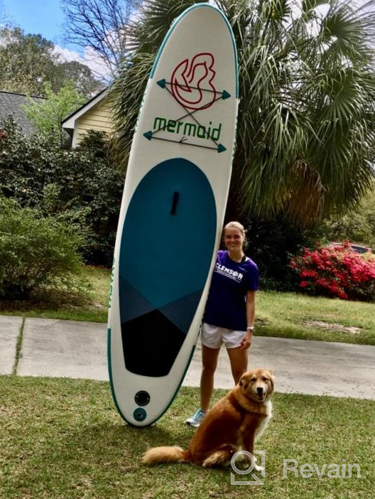 img 1 attached to 10'6'' Inflatable SUP Board With All Premium Accessories & Adjustable Paddle, Fin, Leash, Hand Pump & Backpack review by Dennis Brinson