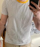 img 1 attached to Zengjo Mens Striped T Shirt Short/Long Sleeve Crewneck Tee review by Treyshaun Clena