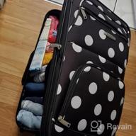 img 1 attached to Rockland Fashion Softside Upright Luggage Set, Kensington, 2-Piece (14/19) review by Alicia Aftanas