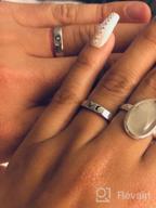img 1 attached to Beydodo 925 Silver Sun and Moon Rings Engraved I Love You Custom Couples Wedding Bands - Adjustable Matching Rings review by Matt Barsa