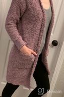 img 1 attached to Women'S Fuzzy Popcorn Cardigan Sweater - TECREW Batwing Sleeve Open Front Outwear review by John Finley