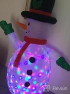 img 1 attached to 6Ft Kaleidoscope Lightshow Colorful Lights Snowman Christmas Inflatable Lighted Yard Decoration With Blower And Adaptor For Indoor Porch Outdoor review by Mayra Boyle