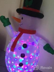 img 5 attached to 6Ft Kaleidoscope Lightshow Colorful Lights Snowman Christmas Inflatable Lighted Yard Decoration With Blower And Adaptor For Indoor Porch Outdoor