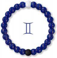 lokai zodiac sign silicone beaded bracelet - astrology fashion jewelry for women & men, slide-on fit, gifts for women. logo