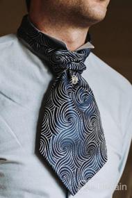 img 6 attached to Stylish HISDERN Polka Dot And Paisley Ascot Ties For Men - Perfect For Weddings And Parties