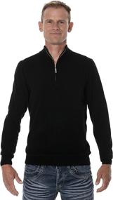 img 4 attached to Warm And Stylish: UGHOLIN Men'S 100% Yak Quarter Zip Knit Sweater