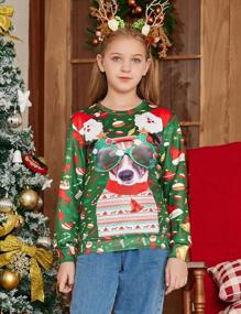 img 3 attached to Получите удовольствие от забавной коллекции рождественских свитеров Enlifety с 3D-печатью для мальчиков и девочек