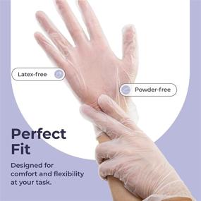 img 2 attached to 🧤 [200 Pack] Medium Disposable Food Prep Vinyl Gloves - Food Service Grade Kitchen Glove for Cooking, Handling, Serving, and Cleaning - Clear, Powder-Free, Latex-Free