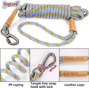 img 2 attached to 🐕 DogLemi Long Leash for Dogs Training: 15 ft Rope Leash for Recall, Walking, Camping – Lightweight, Heavy Duty Tie Out Check Cord for Large, Medium, Small Dogs