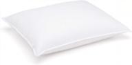 experience ultimate comfort with downlite's luxury white goose down chamber pillow - hypoallergenic and surrounded by down - popular choice for hotels - queen size 20" x 30 logo