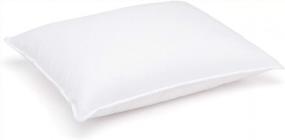 img 2 attached to Experience Ultimate Comfort With DOWNLITE'S Luxury White Goose Down Chamber Pillow - Hypoallergenic And Surrounded By Down - Popular Choice For Hotels - Queen Size 20" X 30