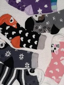 img 8 attached to Детские носки-тапочки на флисовой подкладке, нескользящие зимние домашние теплые уютные пушистые носки для маленьких мальчиков и девочек