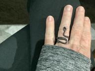 img 1 attached to Add A Touch Of Gothic Elegance With Sovesi'S Adjustable Gold And Silver Snake Ring For Men And Women review by Kulwinder Hendrickson