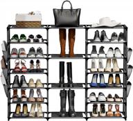 youdenova 7-уровневый органайзер для хранения стеллажей для 42 пар обуви, черный логотип