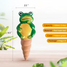 img 1 attached to KiKiHeim Frog Plant Watering Spikes - Terracotta Self Watering Planter Inserts For Slow Release Watering - Set Of 4 Spikes, 3.4 Oz Capacity