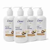 dove's antibacterial hand sanitizer with moisturizing shea butter and vanilla - protects against 99.99% germs and lasts for 8 hours (pack of 4) logo