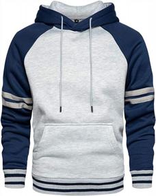 img 4 attached to Men'S Fleece Pullover Hoodie With Kangaroo Pockets And Long Sleeve Sweatshirt