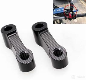 img 4 attached to Enhance Your Yamaha Motorcycle with the 10mm Mirror Riser Extender Adapter - Perfect Fit for FZ09, FZ07, FZ6, FZ1N Models!