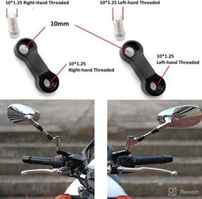 img 3 attached to Enhance Your Yamaha Motorcycle with the 10mm Mirror Riser Extender Adapter - Perfect Fit for FZ09, FZ07, FZ6, FZ1N Models!