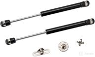 🔧 2-piece set of 10-inch extended gas struts - 200n/44lb force - black gas springs for rv bed platform, floor hatch, outdoor bench, cabinet, tool box, and truck canopy - ideal window lift and lid support logo