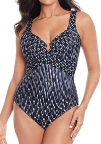 img 3 attached to Miraclesuit Womens Surplice Underwire Swimsuit Women's Clothing ~ Swimsuits & Cover Ups