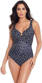 img 4 attached to Miraclesuit Womens Surplice Underwire Swimsuit Women's Clothing ~ Swimsuits & Cover Ups