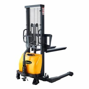 img 4 attached to APOLLOLIFT 63" Semi-Electric Lift Stacker Pallet Forklift With Adjustable Forks - Lifts Up To 2200Lbs