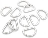 прочные металлические d-образные кольца для поделок - 50 шт. в серебре, размеры 3/8 или 1/2 дюйма логотип