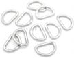 durable metal d-ring findings for diy crafts - 50pcs in silver, 3/8 or 1/2 inch sizes logo