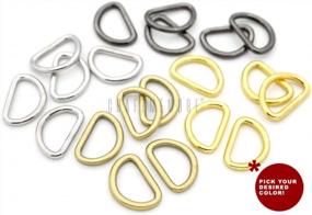 img 1 attached to Прочные металлические D-образные кольца для поделок - 50 шт. в серебре, размеры 3/8 или 1/2 дюйма