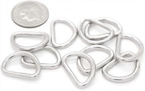 img 3 attached to Прочные металлические D-образные кольца для поделок - 50 шт. в серебре, размеры 3/8 или 1/2 дюйма