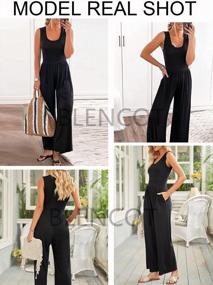 img 3 attached to Women'S Loose Sleeveless Jumpsuit With Adjustable Spaghetti Straps, Long Pants, Pockets And Casual Style