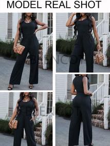 img 1 attached to Women'S Loose Sleeveless Jumpsuit With Adjustable Spaghetti Straps, Long Pants, Pockets And Casual Style