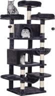 bewishome 65.3" cat tree for large indoor cats - multi-level cat tower with sisal scratcher, plush perches, hammock, cat condo playhouse - kitty activity center and furniture (mmj21h) logo