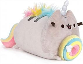 img 1 attached to Adorable 9.5 Inch GUND Pusheenicorn Donut Log Rainbow Plush Stuffed Animal Cat For Kids And Adults