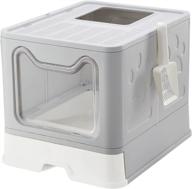 🐱 top entry cat litter box with lid and drawer - gefryco cat litter pan with scoop logo