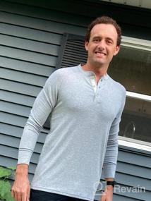 img 5 attached to Men'S Henley Long Sleeve Shirt - Venado Full Motion Stretch Fabric For Comfort And Mobility