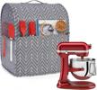 🎛️ yarwo dust cover for 6-8 qt stand mixer - protective mixer cover with top handle, pockets for accessories, chevron pattern logo