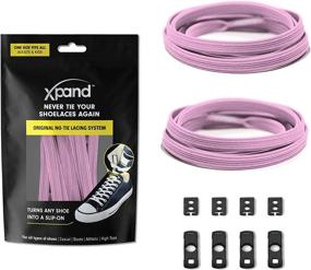 img 4 attached to No Tie Shoelaces System - Xpand Elastic Laces For Adult & Kids Shoes, One Size Fits All!