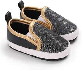 img 1 attached to Trendy ENERCAKE Leather Loafers for Toddler Boys - Stylish Moccasins Shoes and Loafers