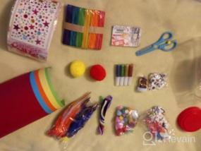 img 5 attached to Jumbo Arts And Crafts Supplies Kit For Kids Ages 4-9 - Assorted DIY Crafting Collage Set