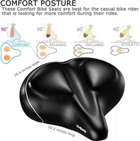 img 2 attached to Extra Wide Bicycle Saddle Replacement With Memory Foam Cushion - Compatible With Peloton, Exercise, Mountain Or Road Bikes For Men Women Comfort | DAWAY C40 Comfortable Oversized Bike Seat