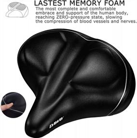 img 1 attached to Extra Wide Bicycle Saddle Replacement With Memory Foam Cushion - Compatible With Peloton, Exercise, Mountain Or Road Bikes For Men Women Comfort | DAWAY C40 Comfortable Oversized Bike Seat