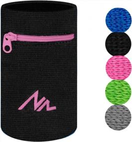 img 4 attached to Stay Active And Secure With NEWZILL'S Zippered Wrist Wallet For Sports And Activities