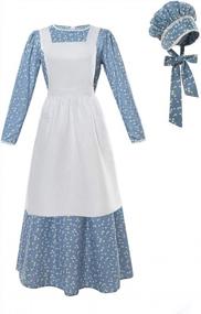 img 4 attached to Step Back In Time: Get The Gorgeous ROLECOS Pioneer Costume Dress For Women