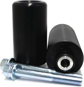 img 1 attached to 🏍️ Shogun USA Made No Cut Black Frame Sliders for Yamaha MT-09 MT09 MT 09 2021 2022