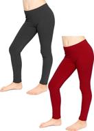 🩴 ultimate stretch comfort in girls' cotton leggings: the perfect choice for stylish girls' clothing logo