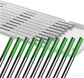 img 1 attached to 🔋 WeldingCity 10-Pack Premium TIG Welding Tungsten Electrode Rod Pure Green (EW-P) 3/32" x 7" - 10 Pieces