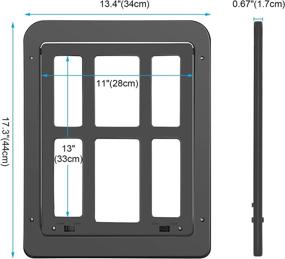 img 3 attached to 🐾 Собственная магнитная сетчатая дверца для собак Ownpets - створка размером 11x13 дюймов для скользящих сетчатых дверей, окон и веранд - закрываемый вход для домашних животных с прочной конструкцией.